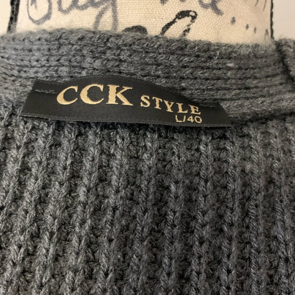CCK wool blend cardigan woven sweater - Picture 8 of 11